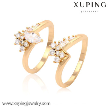 13554-Xuping Alibaba Newest Shining Set Diamond Loves Rings